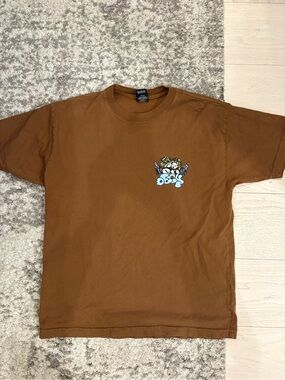 Obey Brown Short Sleeve Tee with angel Logo